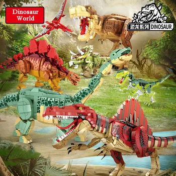 Dinosaur je gradbeni blok osobna igračka visoke složenosti div Тираннозавр rex triceratops model dječaka osobna igračka