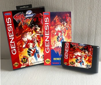 Fatal Fury 2 sa kutijom i vodstvom 16bit MD Igraća karta za Sega Mega Drive za Genesis