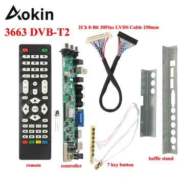 Digitalni 3663 DVB T2 Univerzalni LCD TV Upravljački Kontroler Ploče NADOGRADNJU 3463A Ruski USB Play LUA63A82 3663 Naknada
