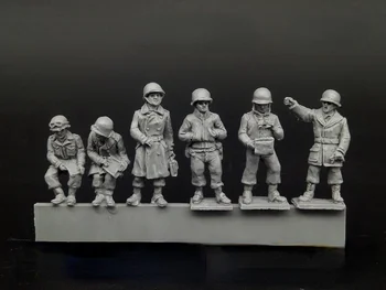 1/72 velikih figurica od smole za lijevanje pod pritiskom, Drugi svjetski rat, model офицерской grupe SAD-a, komplet za montažu (pločom)
