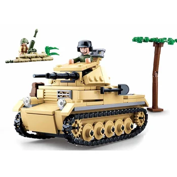 SLUBAN Drugi Svjetski Rat Njemački Vojni Tenk Tenk Moc Gradivni Blokovi Kompleta Figura djeca Obrazovne Igračke Za Dječake Klasični Model Kit