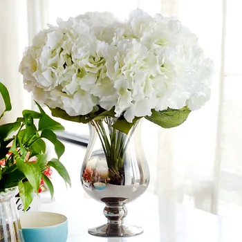 Umjetni Cvijet za Ukras 5 Golova Svile Hortenzija za Vjenčanje Home Dekor Zurke Lažni Veliki Buket Cvijeća
