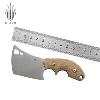 Kizer Nož s Fiksnom Oštricom Mesar 1039C2 2020 Novi Микарта Ručka Prijenosni Mini Kuhinjski Nož s Ножнами Ručni Alati