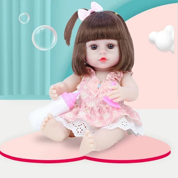 1pc 38 cm Simulacija Oživljavanje Lutke Djevojka Igračka Mini Slatka Novorođenog djeteta Serije Lutka Animaciju Životinja Igračka za Djecu Poklon Za Rođendan