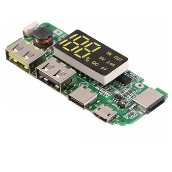 LED Dual USB 5 U Micro/Type-C, USB Mobilni Banke za Napajanje Litij baterija Punjač Naknada 18650 za Punjenje Modula Zaštita lanca