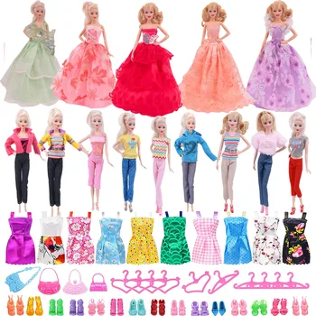 Moderan Set Lutke Barbiees, Lijepa Haljina, Odjeća, Obuća, Torbe, Vješalica Za Lutke 11,8 Cm, BJD, Lutke, Igračke Za Djevojčice, Dar