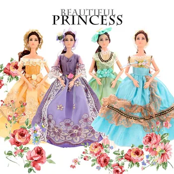Besplatna dostava 30 cm Princeza Haljina Lutka Maloprodaja Igranje Uloga Igračka Dar Djevojčica i Dječak se dijete Prati EN71 Certified Slatka Modni Rođendan