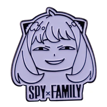 Spy X Family Glupa Anja Эмалевая Pin Anime Igle s Lapels za Ruksaka Slatka Stvari Broševi Ikone Manga Modni Nakit