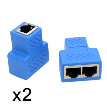 CY Zihan 2 komada STP UTP Cat6 kabel RJ45 Priključak 8P8C Na Dvostruku Razdjelniku RJ45 Mrežni Adapter Ethernet Switcher