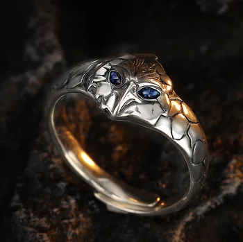 Klasicni pribor orao prsten za muškarce niša modni nakit Тайское srebro podešavanje pojedinačne otvaranja kažiprst muški prsten