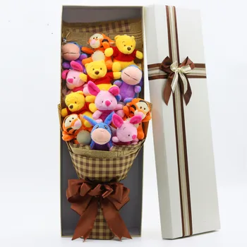Vruće slatko prase sa sapunom cvijeće crtani buketi Stvari Pliš Igračke za Životinje Kreativan Poklon za Valentinovo