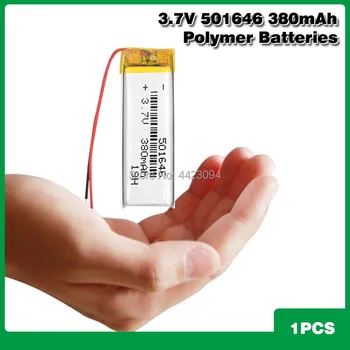 501646 3,7 380 mah Li-ion Lipo Baterija za Gps, Mp3, Mp4 Kamera Bluetooth Slušalica Tahograf, Litij-Polimer Baterija