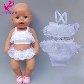 Lutkarska Odjeća 43 cm, Dječje i baby Doll ljetna odjeća za plivanje bijela čipka 18 Inča Girl Toys Lutka Odijevanje
