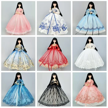 Moderan Haljina je Ručni Rad Za Lutke Barbie Odjeću Odjeća 1/6 Pribor Za Lutke S Bujnim Rukavima i Lukom Večernja Haljina Princeze Dječje Igračke