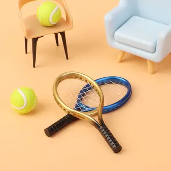 Pribor Dječji vrtić Dar Sportska Tenis Model Mini-Tenis Reket i Loptica Kuća Lutaka Tenis Minijaturni Reket za Tenis