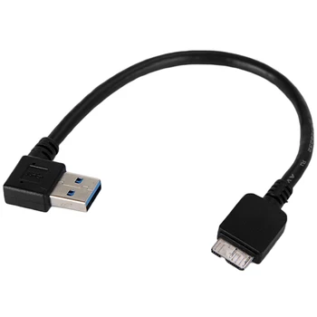 USB 3 0 Kabel za prijenos podataka pod kutom od 90 stupnjeva na Micro B Kabel za prijenos podataka na Vanjski tvrdi disk HDD Brzi SSD Kabel za prijenos podataka