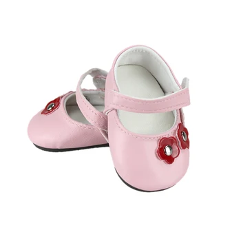 Roza Kožne Cipele Idealne Za lutke 43 cm (17 Inča Reborn Babies Pribor Za Lutke