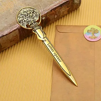 Europski stil retro uzorak metalni otvarač za koverte, zapečaćen s pomoću laka, voska pismo otvarajući poštu nož za rezanje kutije