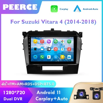 Peerce Android 11 Za Suzuki Vitara 4 2014-2018 Auto Radio Stereo Multimedija Navigacija GPS video Player Bežični Carplay Auto