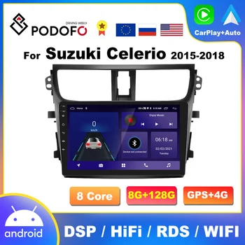 Podofo 4G CarPlay Android Auto Uredjaj Za Suzuki Celerio 2015-2018 Media Player GPS Авторадио 2din Head Uređaj DSP Stereo