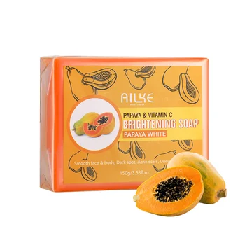 Čišćenje sapun ručne izrade AILKE Papaya, izglađuje, omekšava kožu, kontrolira debljina, svakodnevno kupanje žene, hidratantna i brightening bar proteinska