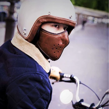 Visokokvalitetna kožna мотоциклетная maska za kacigu 3/4, personalizirane težak мотоциклетная maska, nostalgičan kapa, oprema motociklist