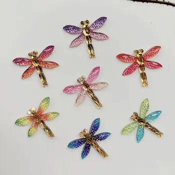 10ШТ 27*32 mm Gorski Kristal male stražnji dio crystal boja 1 rupa dragonfly DIY ručni rad spomenar ukrasni privjesak rukotvorine izrađene