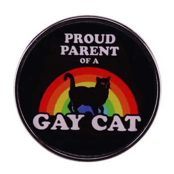 Ponosni roditelj mačka-gaia Mačke Ponosa LGBT Эмалевая broš Pin Nakit Igle za Лацканов Ikonu Nakit Pribor