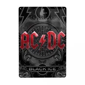 AC DC je Australski Heavy Metal Glazba Metal Жестяная Firma Na Red Vintage Rock-Grupa Pločice za Ured Trgovine Baza Kluba Zid Art Dekor