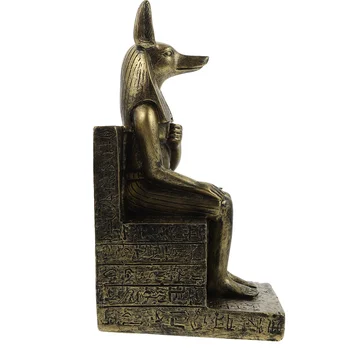 Egipatska Statua Psa Skulptura Boga Anubis Kipić Iz Tar. Egipatski Dekor Figure Bogova Kipovi Drevni Ukras Božica Šakal Životinja