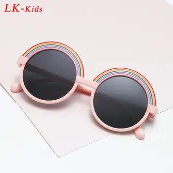 Djeca Dječak Djevojčica Slatka Dual Boji Crtani Duga Oblik Okrugle Sunčane Naočale Dječji Vintage Naočale UV400 Zaštita Klasične Naočale