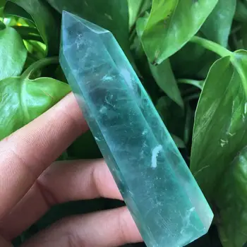 Lijep Prirodni Zeleni Fluorit Kristal Spot Prirodni Kristal Reiki Liječeći 70-80 mm