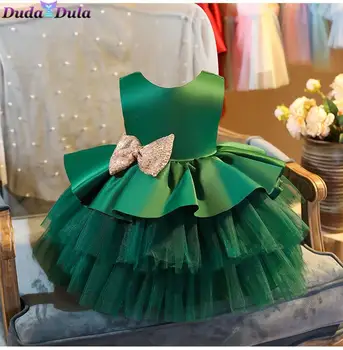 Novogodišnje haljine 2021, Dječja Haljina Princeze s cvjetnim uzorkom za Djevojčice, Smještaj za Haljinu za Rođendan, Bebi Elegantan Haljinu s Lukom za Djevojčice, Haljine za Maturalnu Večer