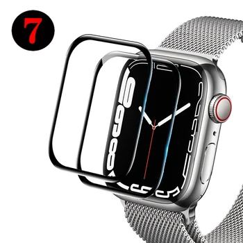 meka zaštitna folija za zaslon Apple watch 7 45 mm 41 mm 38 mm 40 mm 44 mm 42 mm za prihvat hidroizolacijskih Ne kaljeno staklo za iwatch 7/6/5/4/3