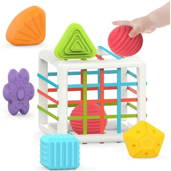 Novi Šareni Oblici Blokovi Sortiranje Igra Dječji Montessori Didaktički Edukativne Igračke Za Djecu Rođenja Djeteta 0 36 Mjeseci Poklon