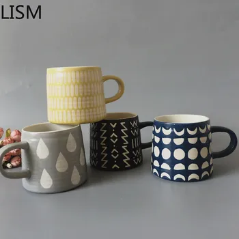 Creative Keramičke Šalicu za Kavu s Poklopcem, Japanski Jednostavna Bijela Kava Bubalo Ručni Rad, Putne Kava Mugs Personalizirane Tazas Para Cafe
