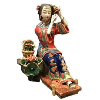 Keramičke Klasične Oslikanih Umjetničke Ženske Figure Kip Dekor Antičke Kineske Anđeli Dama Porculanske Figurice, Nakit Za Kuću R4147