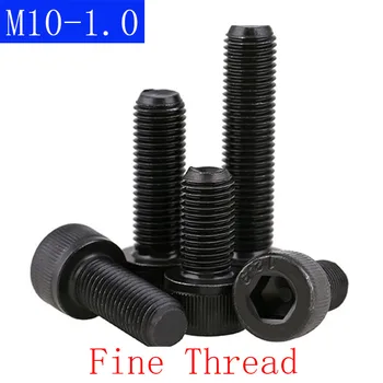 M10 - 1.0 (10 mm) Kapice na kraj vijka s FINIM navojem Vijci od legiranog čelika 12,9 Crni oksid DIN 912 ISO 4762